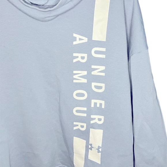 Under Armour Light Blue Loose Hoodie with Turtle Neck Womens Size Small Hoodie - Picture 4 of 7